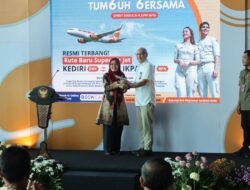 Penerbangan Perdana Super Air Jet Dari Bandar Udara Dhoho Kediri