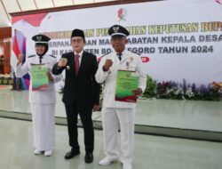 PJ Bupati Adriyanto Kukuhkan 408 Kades Yang Dapat Perpanjangan Masa Jabatan