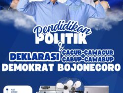 Deklarasi Partai Demokrat  Kenalkan Cagub-Cawagub Jatim Dan Cabup-Cawabup Bojonegoro