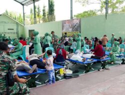 Kodim 0813 Bojonegoro Gelar Pengobatan Gratis  Sambut HUT ke- 79 TNI