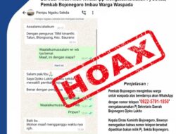 Beredar Akun WhatsApp Hoax Mengatasnamakan Pj Sekda Bojonegoro