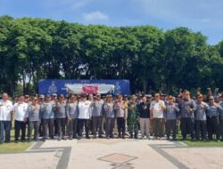 Jelang Pilkada Satlinmas se-Jatim Ikuti Apel Siaga Di Alun-alun Bojonegoro