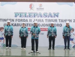 Pj Sekda Djoko Lukito Resmi Lepas Kontingen Bojonegoro Ikuti FORDA II Jatim 2024