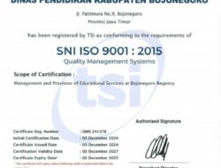 Dinas Pendidikan Bojonegoro Raih Sertifikat ISO 9001:2015 Berstandar Internasional