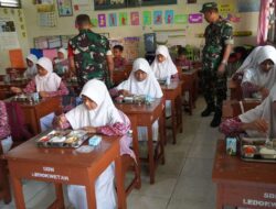 Kodim 0813 Bojonegoro Bersama SPPG Taman Rajekwesi Uji Coba Makan Gratis Kepada Siswa TK San SD