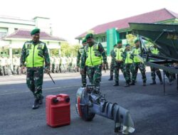 Dandim 0813 Bojonegoro Pimpin Apel Gelar Pasukan Kesiapsiagaan Dalam Rangka Antisipasi Bencana Alam