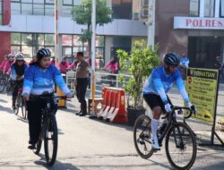 Kapolres Gelar Gowes Bareng Pengurus Bhayangkari Cabang Bojonegoro