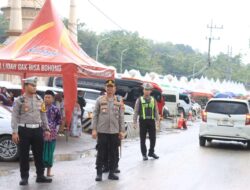 Kapolres Bojonegoro Tinjau Arus Balik Lebaran Di Beberapa Ruang Jalan Utama