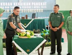 33 Prajurit Kodim 0813 Bojonegoro Naik Pangkat