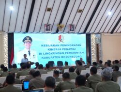 Hadiri Acara Bimtek Satpol PP, Bupati Wahono Mari Menjalankan Integritas dan Profesionalitas yang Humanis