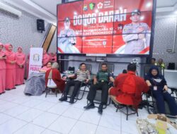 Sambut Hari Bhayangkara ke-79 Polres Bojonegoro Gelar Donor Darah