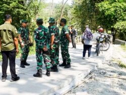 Dandim 0813 Bojonegoro Tinjau Progres Pekerjaan Pembangunan Jalan Cor Beton TMMD 125