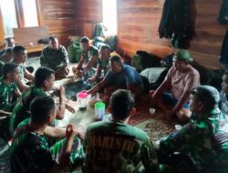 Jadi Rutinitas Satgas TMMD 125 Bojonegoro Makan Bareng Warga Dilokasi Kegiatan