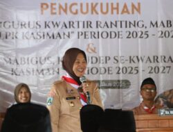 Wabup Nurul Pimpin Upacara Pengukuhan Mabigus Dan Kepala Gudep se-Kwarran Kasiman Periode 2025-2027