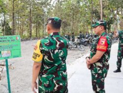 Tim Wasev Mabes TNI-AD tinjau Pelaksanaan Program TMMD 125 Bojonegoro Dan Barikan Bantuan Paket Sembako