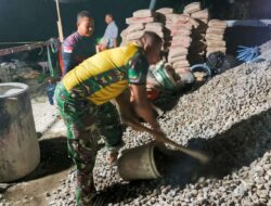 Satgas TMMD 125 Bojonegoro Kerja Lembur Untuk Selesaikan Pekerjaan Sesuai Jadwal