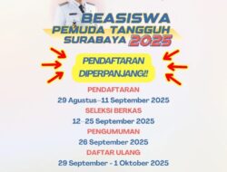 Pemkot Surabaya Perpanjang Pendaftaran Beasiswa Mahasiswa Hingga 11 September 2025