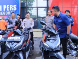 Polres Bojonegoro Tangkap Lima Tersangka Maling Motor Antar Kota