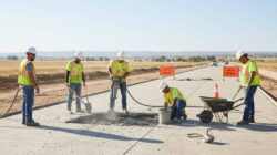 Respon Cepat PT K.A.N Perbaiki Titik Yang Rusak Jalan Widang-Simogilis