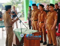 Kades Kesongo Lantik Tiga Perangkat Desa Baru, Ini Himbauan Kapolsek Kedungadem