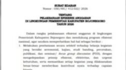 Berikut Isi Lengkapnya Surat Edaran Bupati Bojonegoro Tentang Efisiensi Anggaran