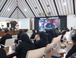 Bupati Dan Wakil Bupati Bojonegoro Ikuti Secara Daring Talkshow Pencegahan Korupsi Yang Digelar BPSDM Kemendagri