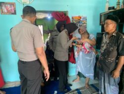 Polres Pasuruan Takziah & Beri santunan untuk Korban Laka di Perlintasan Kereta