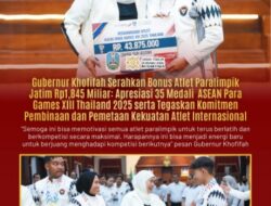 Gubernur Khofifah Apresiasi Atlet Paralimpik Jatim dengan Bonus Rp1,845 Miliar Usai Sumbang 35 Medali di ASEAN Para Games XIII Thailand 2025