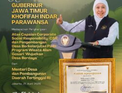 Gubernur Khofifah Terima Penghargaan CSR dan Pengembangan Desa Berkelanjutan Award 2026 Dari Kemendes RI, Ajak Lintas Sektor Sinergi Berdayakan Desa