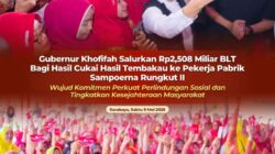 Khofifah Salurkan Rp2,508 Miliar BLT Bagi Hasil Cukai Hasil Tembakau ke Pekerja Pabrik Sampoerna Rungkut II, Wujud Komitmen Perkuat Perlindungan Sosial dan Tingkatkan Kesejahteraan Masyarakat
