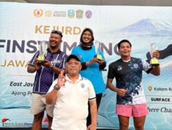 Kontingen Surabaya, tak tertandingi di ajang Kejurda Finswimming 2026 Jatim.
