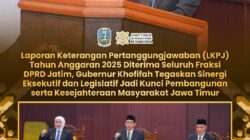 LKPJ Gubernur Jatim TA 2025 Diterima Seluruh Fraksi DPRD, Gubernur Khofifah Tegaskan Sinergi Eksekutif ,Legislatif Dan Elemen Strategis  Jadi Kunci Wujudkan Pembangunan Jawa Timur Maju dan Sejahtera