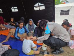 Polwan Jaga Jakarta Salurkan Bantuan dan Trauma Healing untuk Korban Kebakaran Pasar Jiung