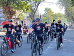 Polres Lumajang Gelar Gowes, Ribuan Pesepeda Sambut Hari Bhayangkara ke – 80