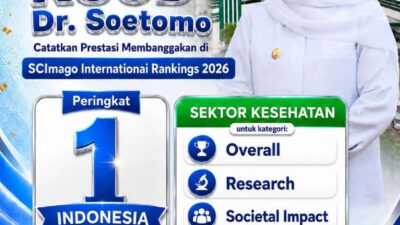 Khofifah Bangga RSUD Dr Soetomo Raih Peringkat Pertama Nasional SCImago International Rankings 2026 Sektor Kesehatan. Bukti  Layanan Kesehatan Jawa Timur Diakui Internasional