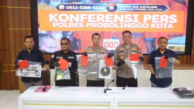 Polres Probolinggo Kota Amankan 5 Tersangka Pelempar Bondet di Mayangan