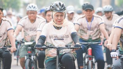 Khofifah Dan Deputi Bank Indonesia  Lepas Gowes Nusantara 2026 HUT ke-73 BI, Apresiasi Komitmen BI Bangun Sinergitas Lewat Budaya Hidup Sehat