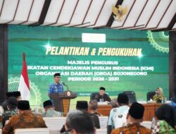 Bupati Wahono Hadiri Pelantikan pengurus Majelis Pengurus Daerah ICMI  Bojonegoro Periode 2026-2031