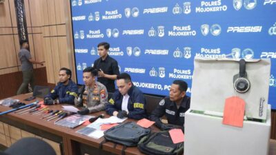 Polres Mojokerto Amankan 3 Tersangka Pencurian Brankas isi Rp.1,4 Miliar Milik Kampus UAC Pacet