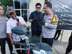 Polres Gresik Ungkap Curanmor, Seorang Petani Balongpanggang Senang Motornya Kembali