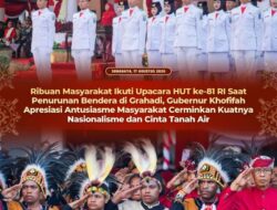 Ribuan Masyarakat Ikuti Upacara HUT ke-81 RI  Saat Penurunan Bendera di Grahadi , Gubernur Khofifah Apresiasi Antusiasme Masyarakat Cerminkan Kuatnya Nasionalisme dan Cinta Tanah Air