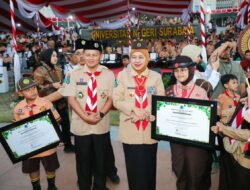 Gubernur Khofifah Hadiri Apel Peringatan Hari Pramuka ke-65 Kwarda Jatim di Unesa, Optimis Pramuka Jadi Penggerak Ketahanan Pangan