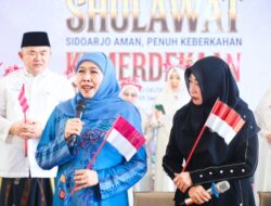 Gubernur Khofifah Hadiri Sholawat Kemerdekaan dan Peringatan Maulid Nabi Majlis Ta’lim Al-Yasmin di Sidoarjo, Ajak Pedomani _”My Religion My Morality”_ Ajaran Syekh Afeefuddin Al-Jailani