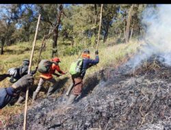 Polsek Nongkojajar Antisipasi Karhutla Malang Merembet ke Wilayah Pasuruan