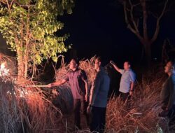 Polres Ngawi dan Tim Gabungan Buat Sekat Bakar dan Dirikan Posko Antisipasi Karhutla Lawu Utara Meluas