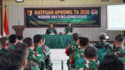Pertajam Kemampuan Teritorial yang Unggul, Modern dan Humanis Kodim 0813 Bojonegoro Gembleng Apkowil