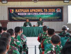 Pertajam Kemampuan Teritorial yang Unggul, Modern dan Humanis Kodim 0813 Bojonegoro Gembleng Apkowil