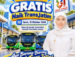 Gratiskan Trans Jatim pada Hari Jadi ke-81 Jatim Selama Satu Hari Penuh, Gubernur Khofifah Dorong Kebiasaan Gunakan Transportasi Publik